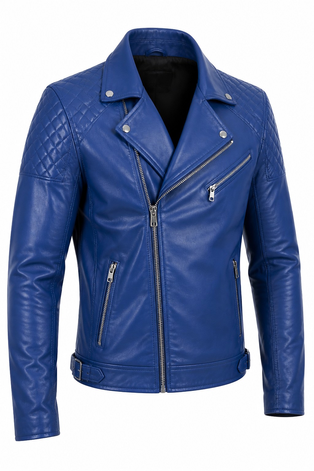 Biker Quilted Leather Jackets 05