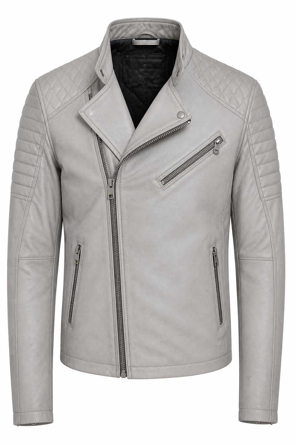 Biker Quilted Leather Jackets 07