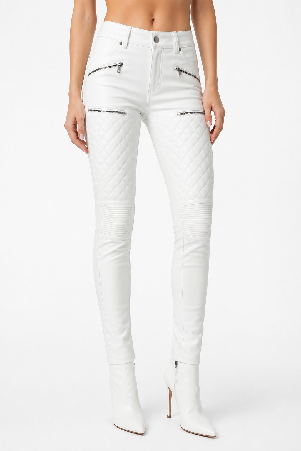 Biker Quilted Leather Pants 02
