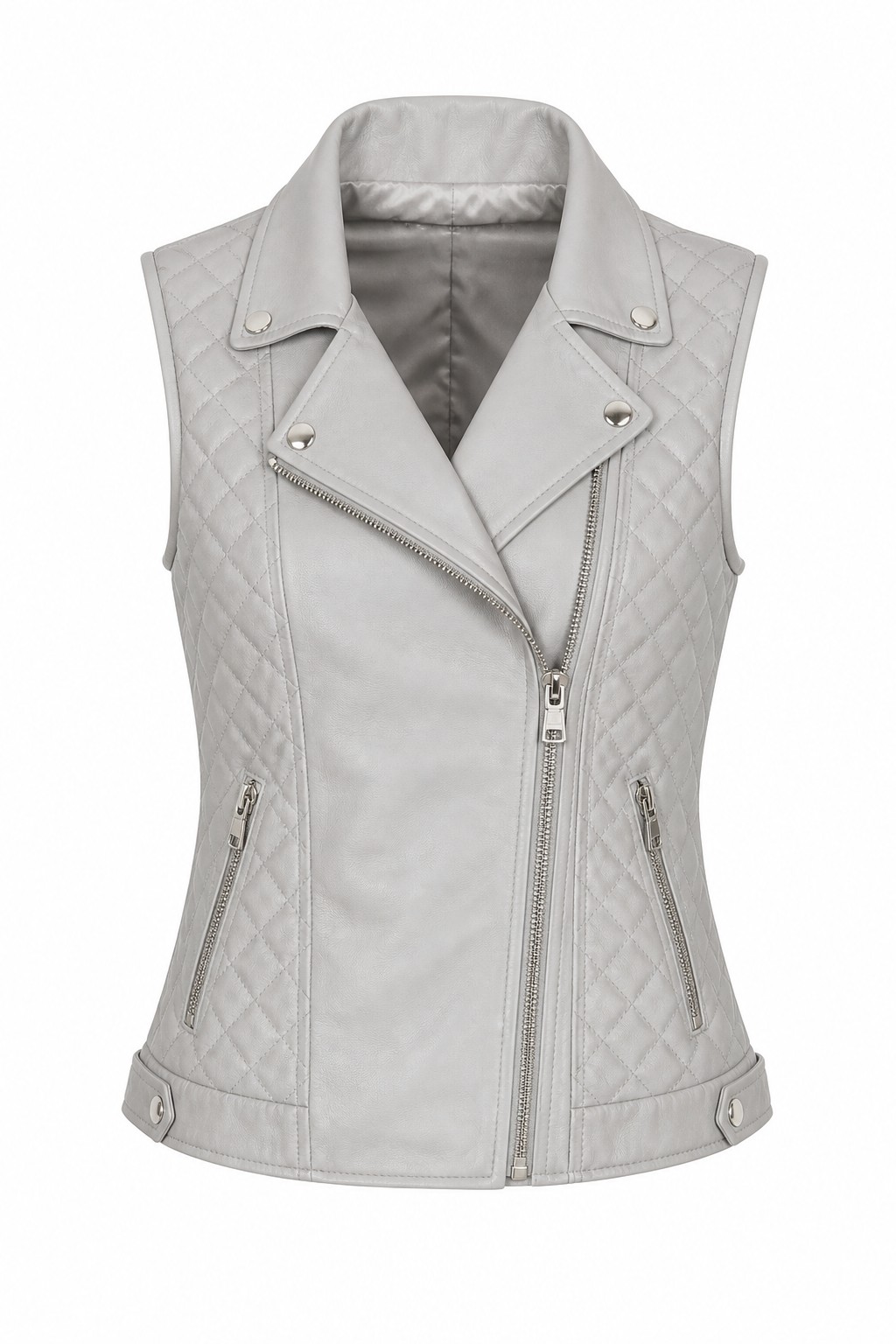 Biker Quilted Leather Vests 04
