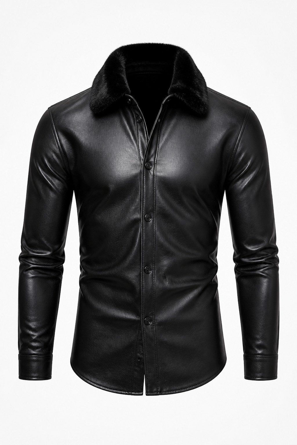 Fur Lined Leather Shirts 01