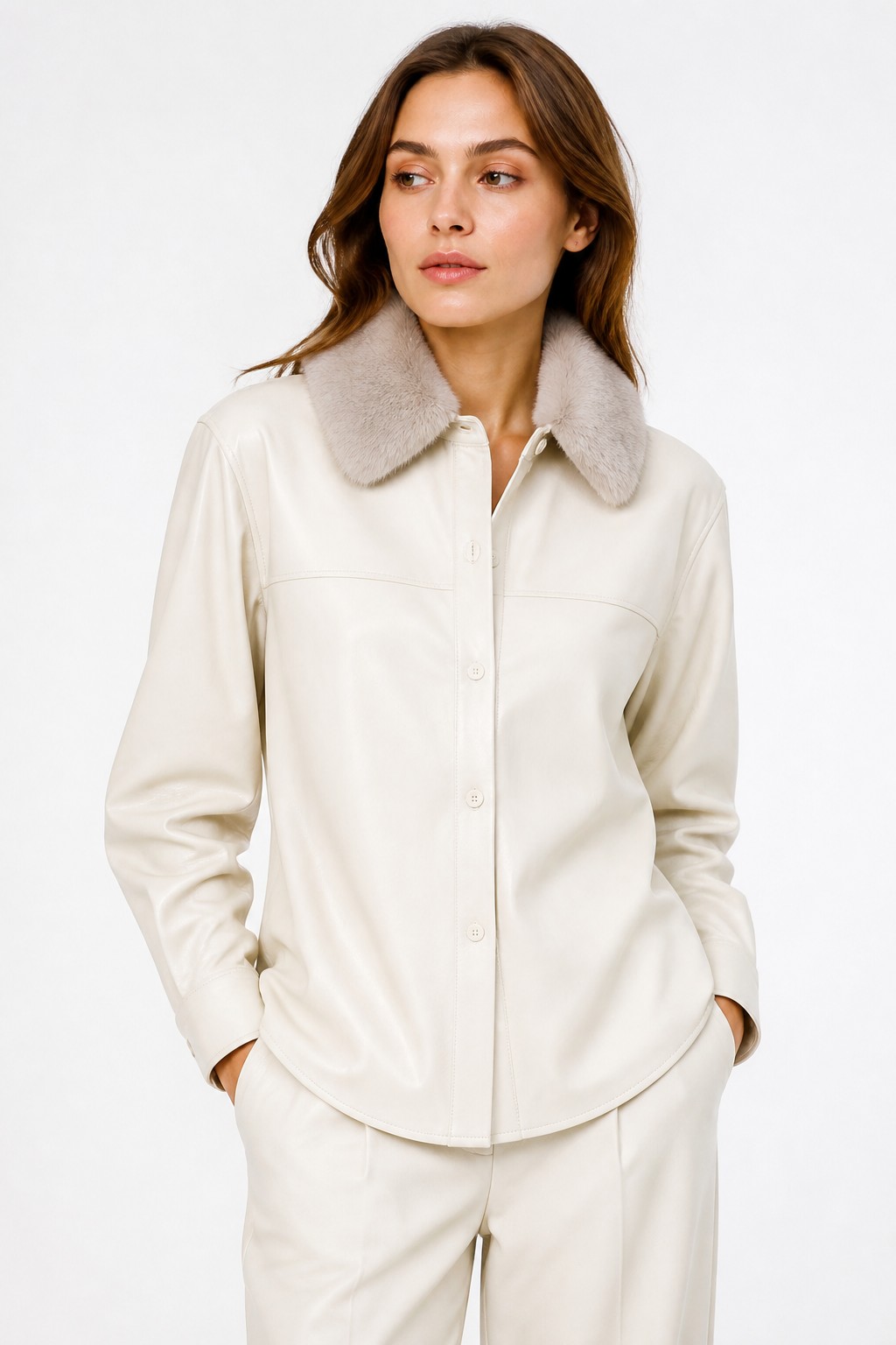 Fur Lined Leather Shirts 04