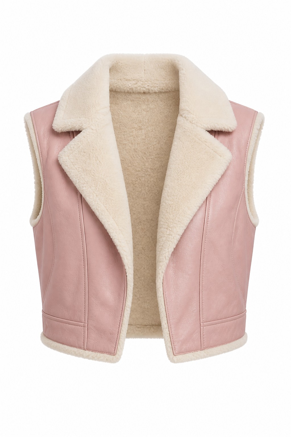 Fur Lined Leather Vests 02