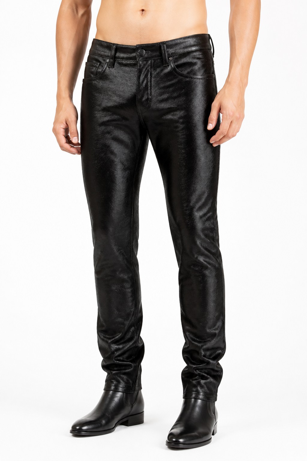 Hair on Hide Leather Pants 03