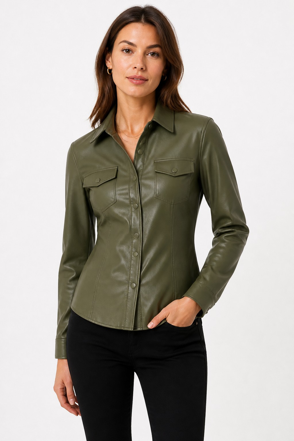 Shirt Style Leather Jackets 04