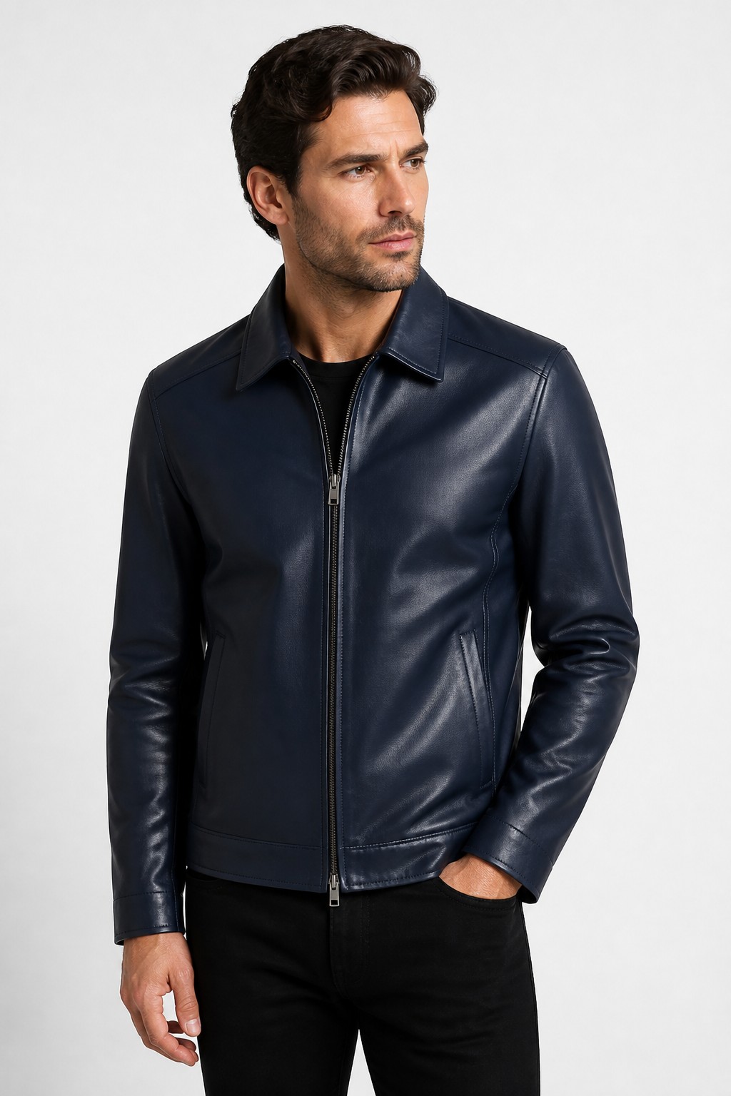 Shirt Style Leather Jackets 05
