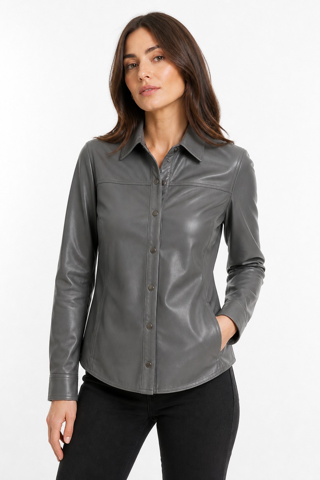Shirt Style Leather Jackets 08