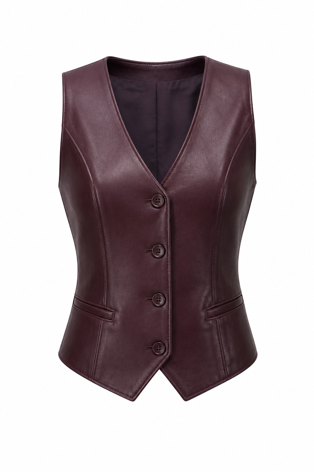 Shirt Style Leather Vests 02