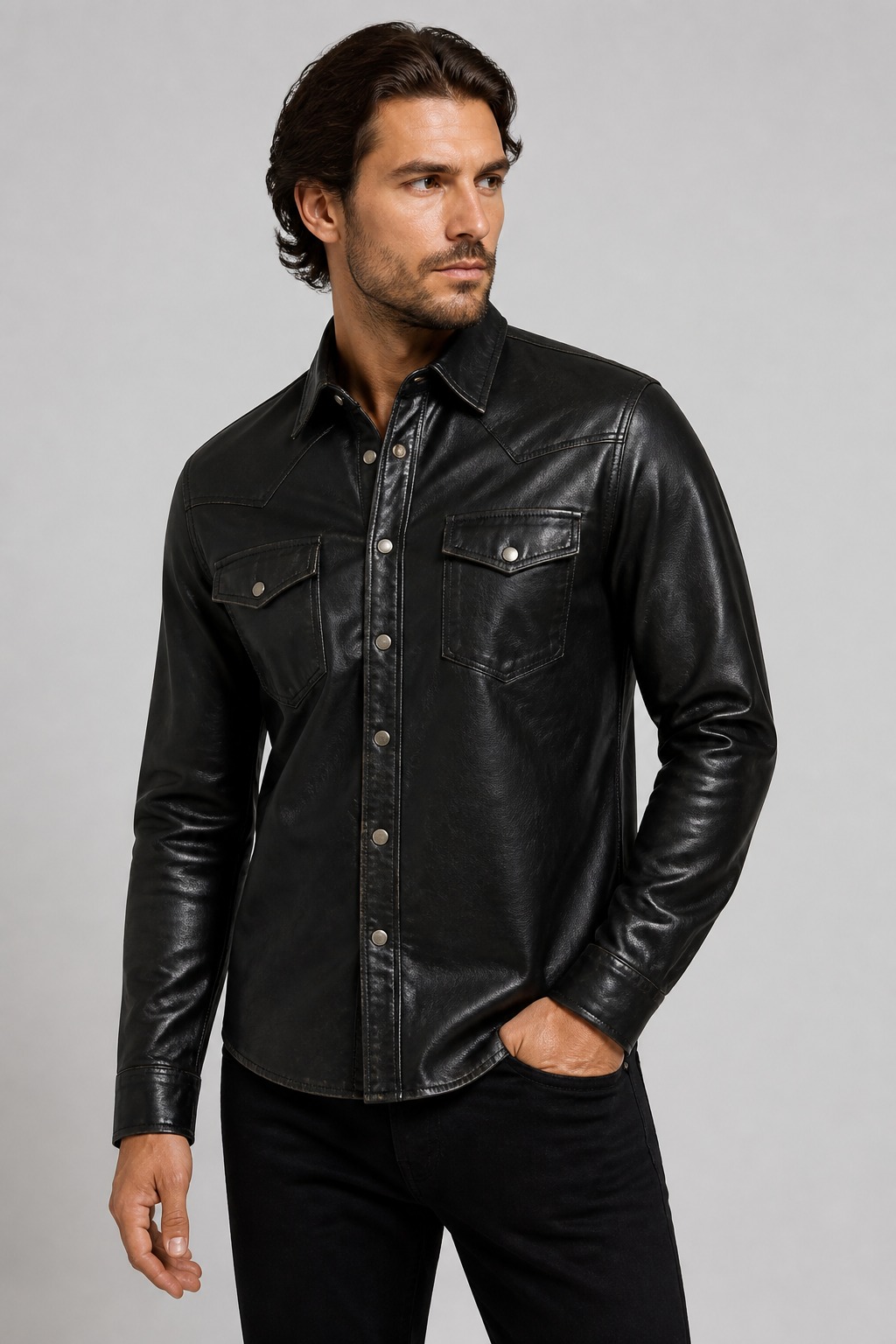 Vintage Classic Leather Shirts 02