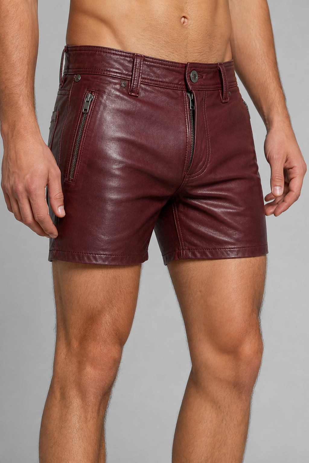 Vintage Classic Leather Shorts 06