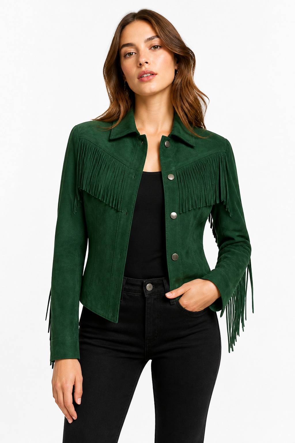 Western Fringe Leather Jackets 04