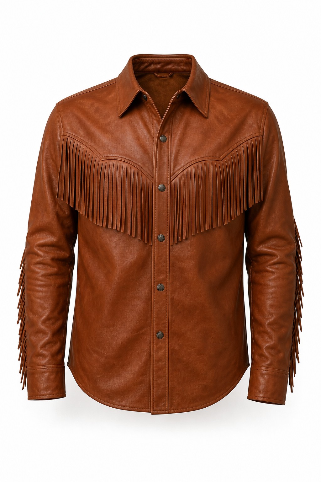 Western Fringe Leather Shirts 03